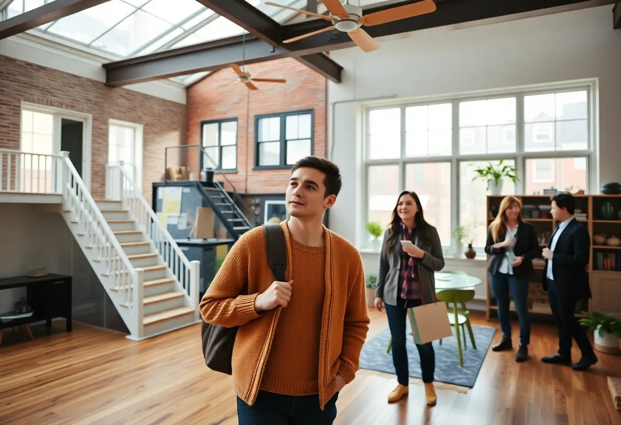 First-time homebuyer at an open house in New York