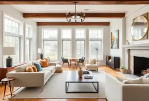 Interior design of a renovated home in New York.