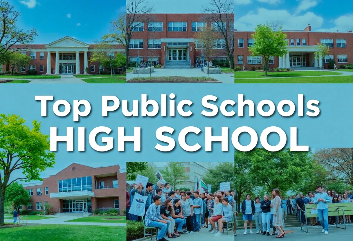 Collage of top public high schools in New York