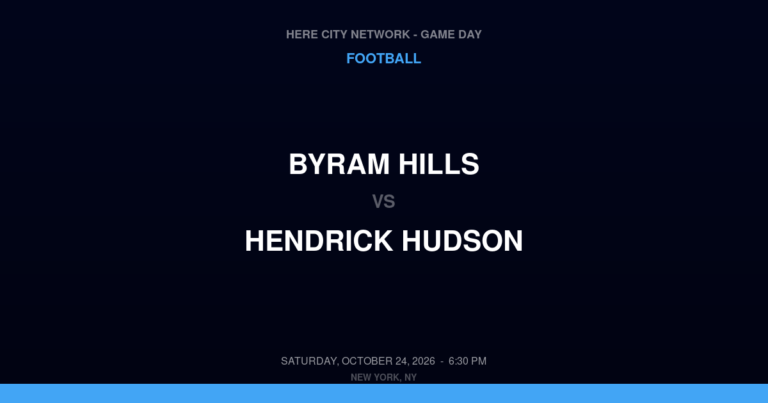 Byram Hills vs. Hendrick Hudson — Football Game Day — Montrose, NY — Oct 24, 2026