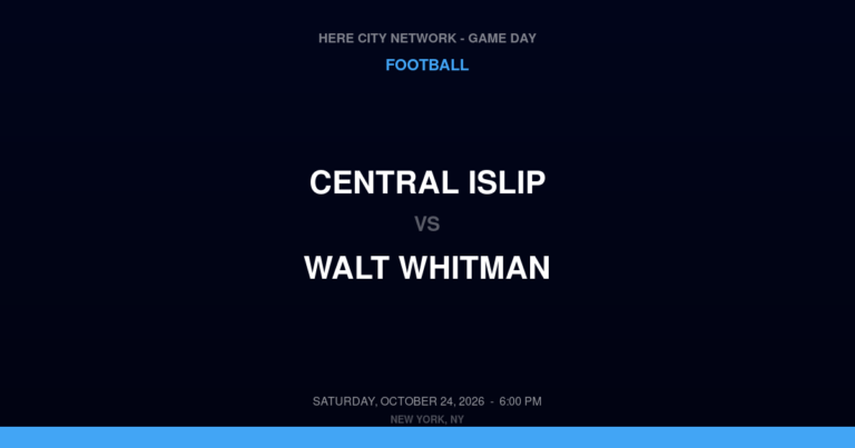 Central Islip vs. Walt Whitman — Football Game Day — Huntington Station, NY — Oct 24, 2026