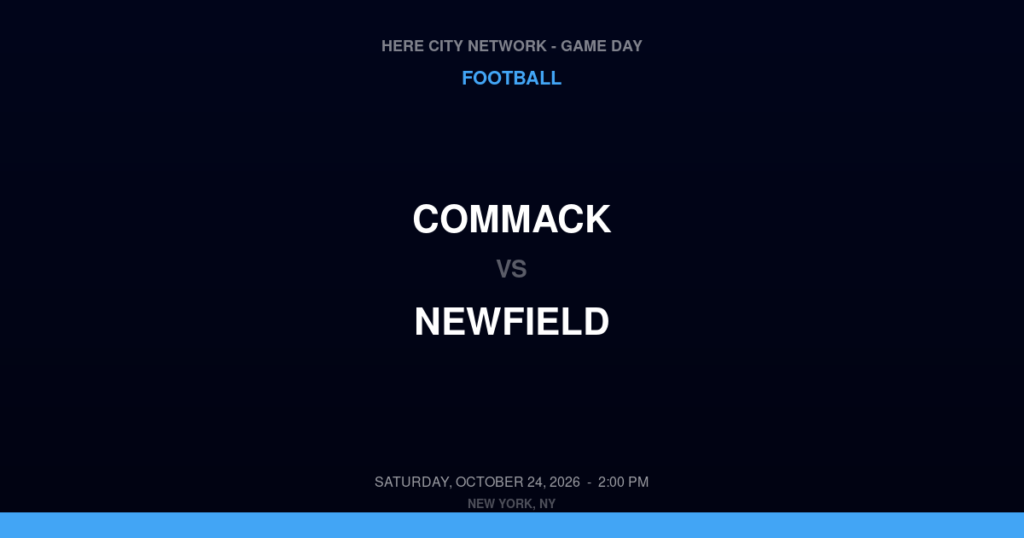 Commack vs. Newfield — Football Game Day — Selden, NY — Oct 24, 2026