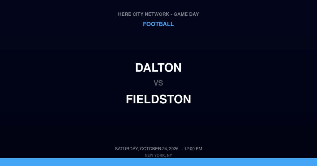 Dalton vs. Fieldston — Football Game Day — Bronx, NY — Oct 24, 2026