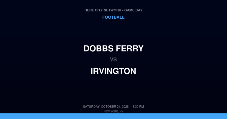 Dobbs Ferry vs. Irvington — Football Game Day — Irvington, NY — Oct 24, 2026