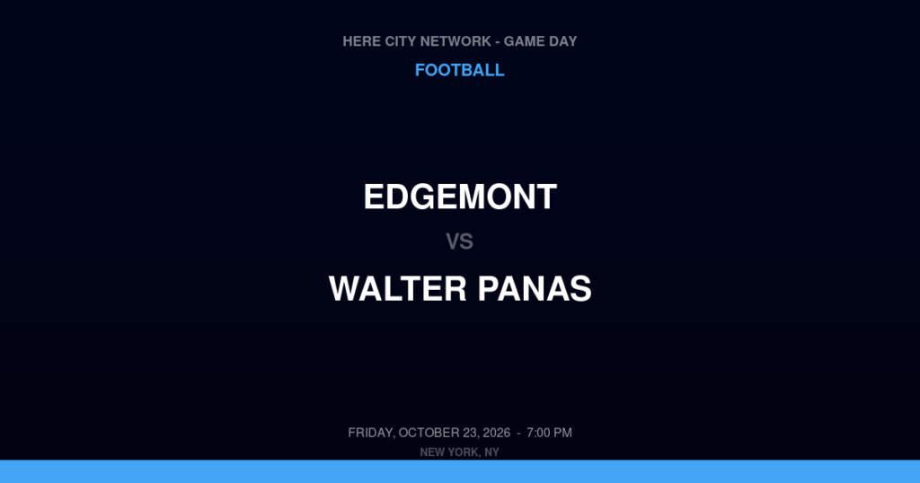 Edgemont vs. Walter Panas — Football Game Day — Cortlandt Manor, NY — Oct 23, 2026
