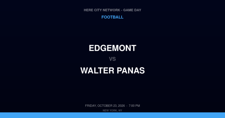 Edgemont 20, Walter Panas 0