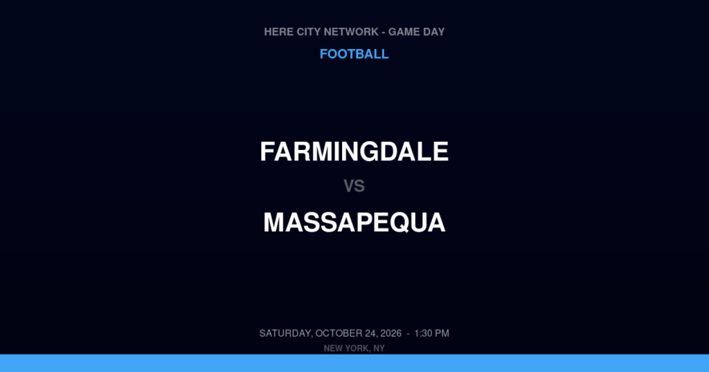 Farmingdale vs. Massapequa — Football Game Day — Massapequa, NY — Oct 24, 2026