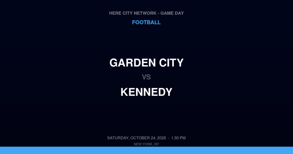 Garden City vs. Kennedy — Football Game Day — Bellmore, NY — Oct 24, 2026