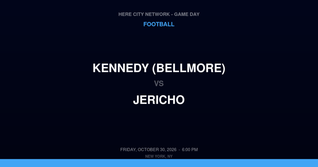 Kennedy (Bellmore) vs. Jericho — Football Game Day — Jericho, NY — Oct 30, 2026