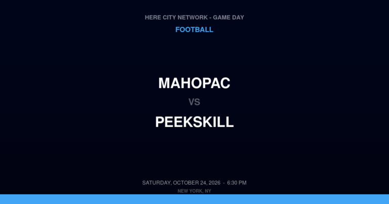 Mahopac vs. Peekskill — Football Game Day — Peekskill, NY — Oct 24, 2026