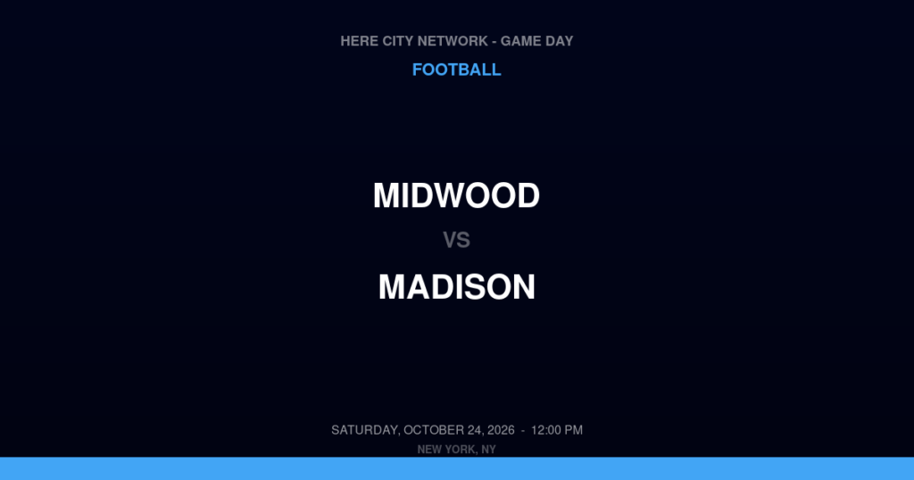 Midwood vs. Madison — Football Game Day — Brooklyn, NY — Oct 24, 2026