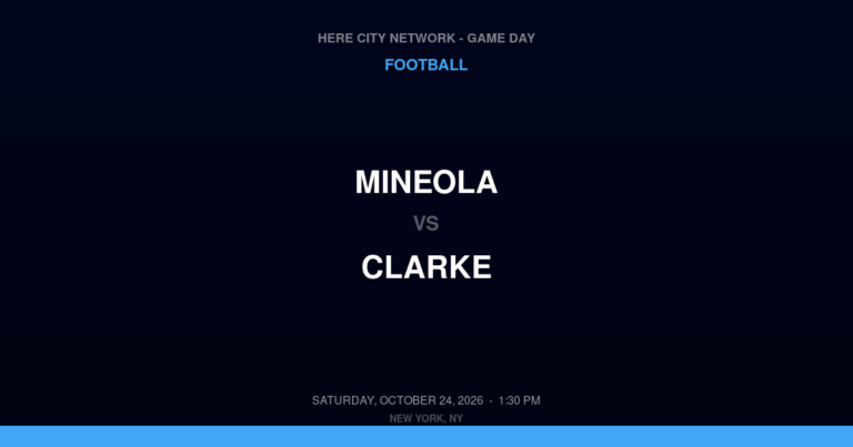 Mineola 0, Clarke 34