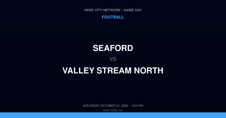 Seaford vs. Valley Stream North — Football Game Day — Franklin Square, NY — Oct 31, 2026