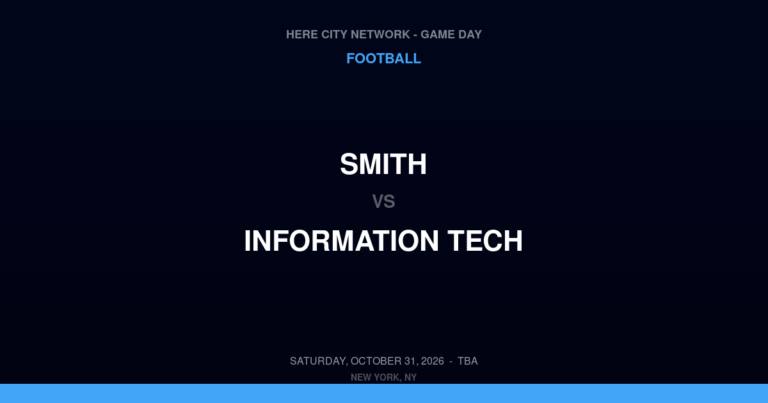 Smith vs. Information Tech — Football Game Day — Long Island City, NY — Oct 31, 2026