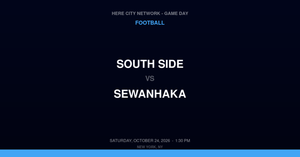 South Side vs. Sewanhaka — Football Game Day — Floral Park, NY — Oct 24, 2026