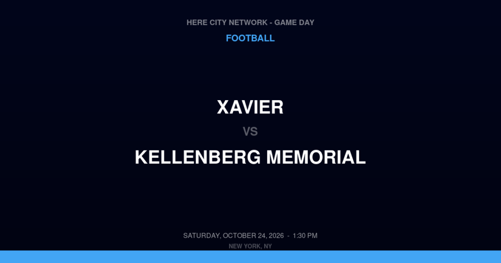 Xavier vs. Kellenberg Memorial — Football Game Day — Uniondale, NY — Oct 24, 2026